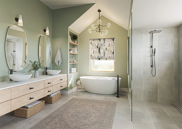 Interstellar, Teal - Roman Blind - Image 6